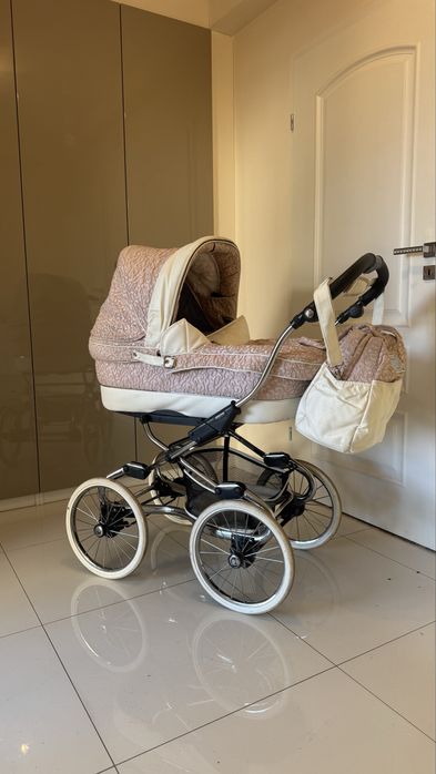 Wózek Bebecar retro rożowy komplet hiszpański inglesina wozek 4w 1