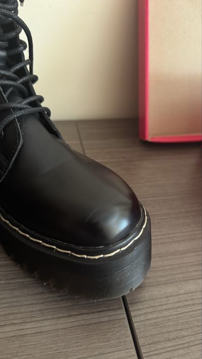 Botas Plataforma Pretas Estilo Combat/Chunky508699883204792326