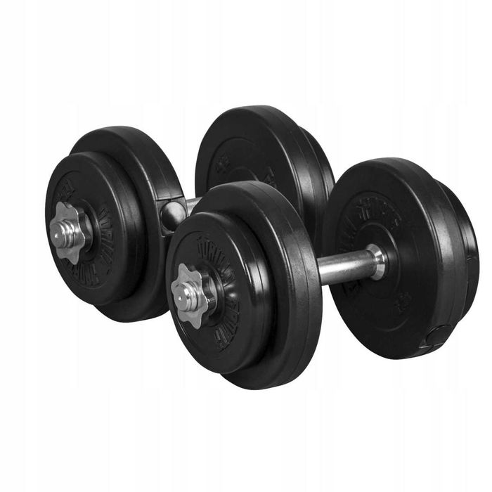 Hantle powlekane/gumowane regulowane Gorilla Sports 2x 10 kg (1297)