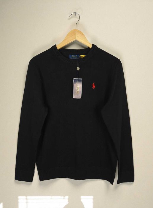 Ralph Lauren S M L Czarny Męski Sweter