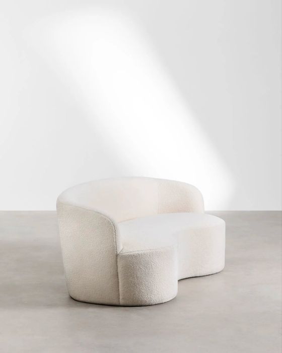 Futrzasta designerska sofa + dwa fotele
