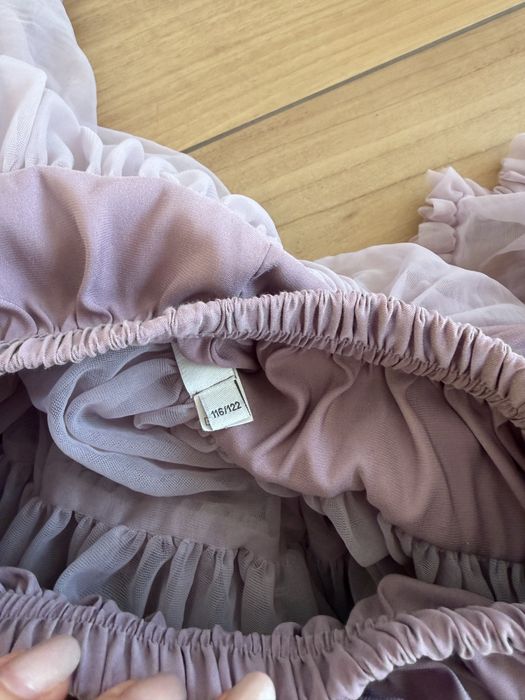Spódnica Pettiskirt falbany brudny fiolet