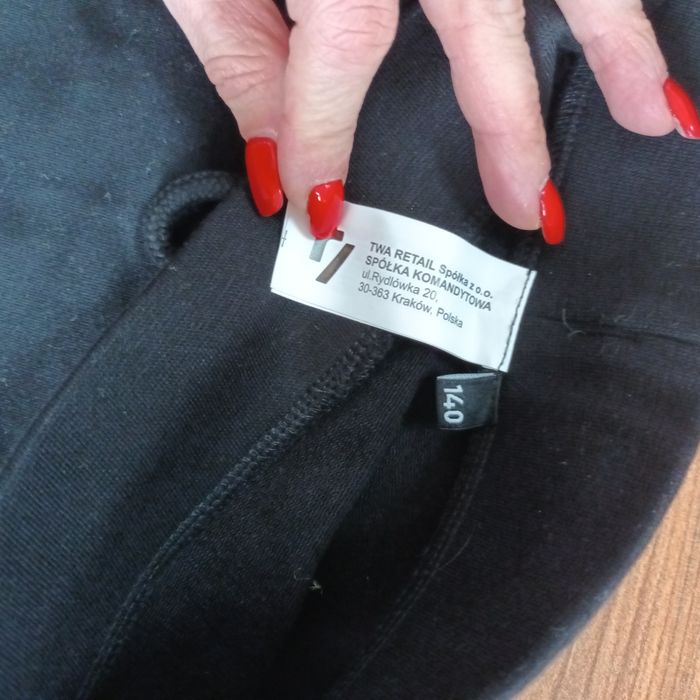 Spódnica 140 Jung Reporter czarna dresowa galowa