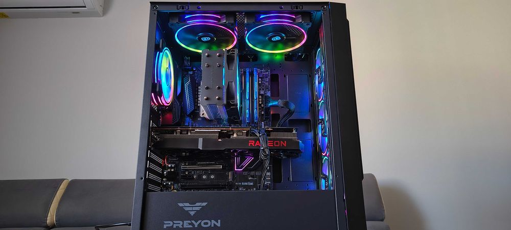 Komputer Gamingowy: RX 6700 XT 12GB/Ryzen 5 5500/1TB SSD M.2/AM4/ARGB/W11