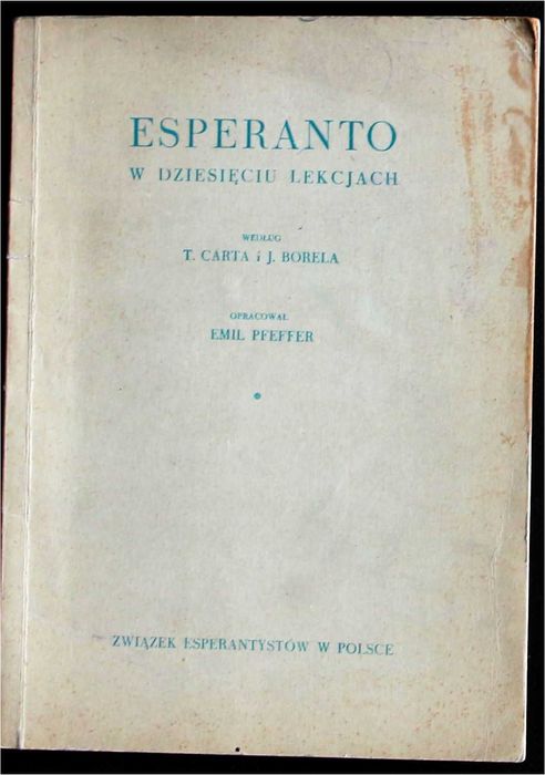 "Esperanto w dziesięciu lekcjach" 1958 PRL + klucz do podręcznika
