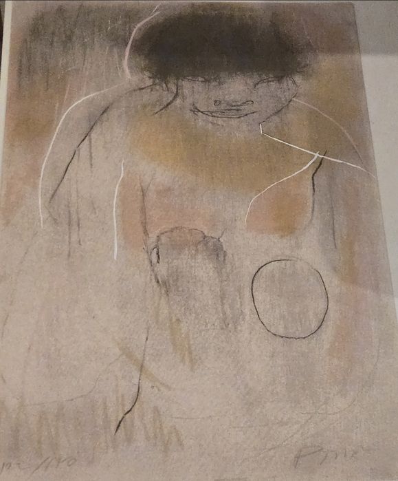 Serigrafia A3 da Maternidade Índia de Júlio Pomar