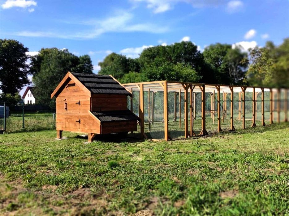 Duży kurnik XXXL dla 20-28 kur kaczek deska sosna, jodła Ocieplony!