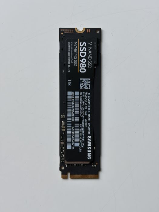 Samsung SSD 980 1TB NVMe M.2 PCIe