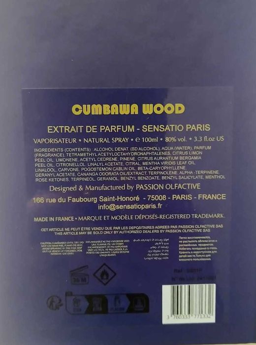 Sensatio Paris Cumbawa Wood ExDP ok. 80/100 ml