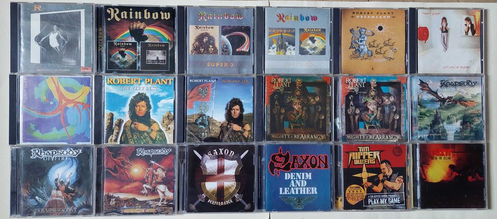 Диски CD. Rammstein. Queen. Rainbow. Rhapsody. Robert Plant. Saxon...