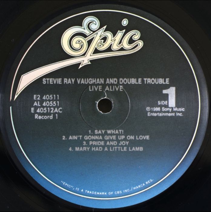 Stevie Ray Vaughan Live Alive 1st press 1986 Epic sealed USA