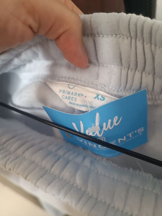 Нові спортивні штани Primark джогери блакитні з принтом (розмір XS-S)