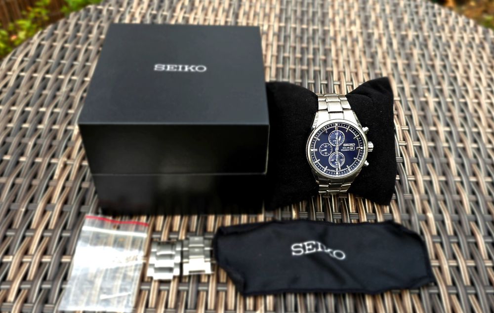Seiko Solar Titanium, zegarek z chronografem