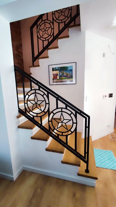 Balustrada ażurowa wycinana laserowo z metalu barierka poręcz