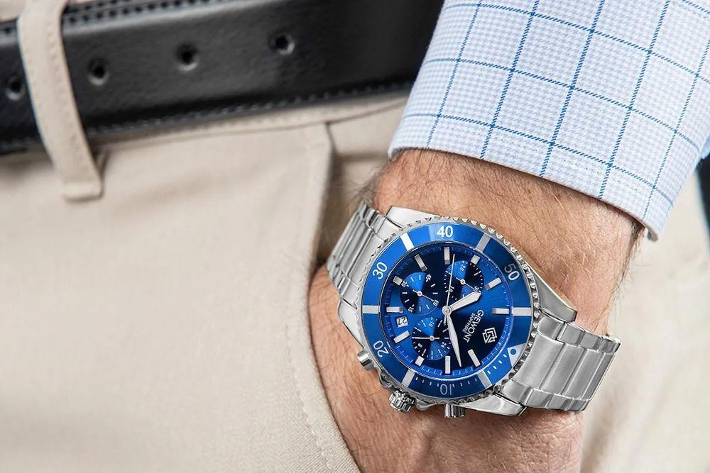 zegarek męski giewont chronograph sapphire elegancki