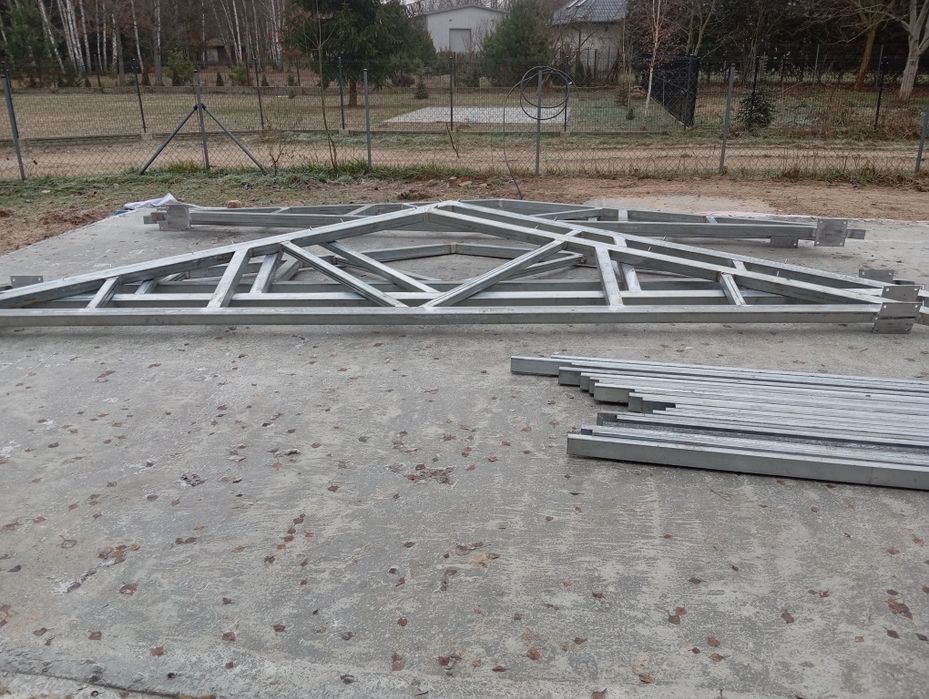wiata hala bindra konstrukcja dźwigar podciąg 7.5x20
