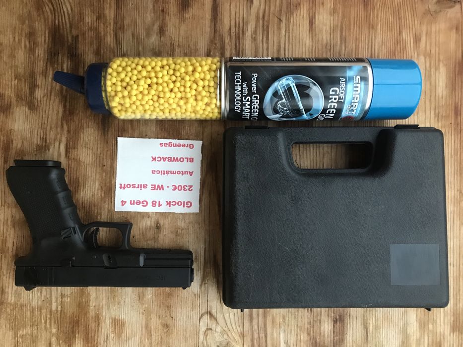Pistola Airsoft Greengas e CO2  blowback Glock 17 - 19 e 18 Automatica