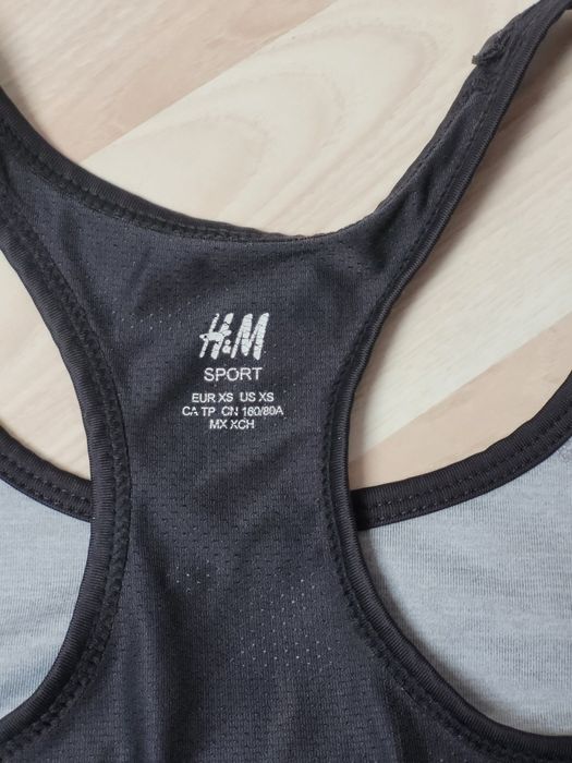 Sportowy top stanik dla XS/34 damski H&M czarny
