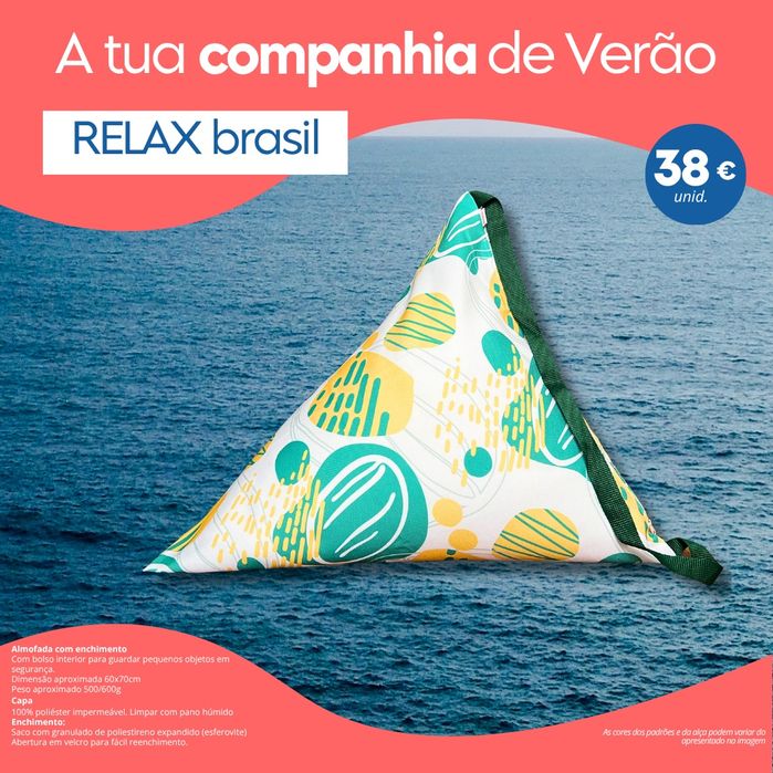 Almofadas de praia com enchimento