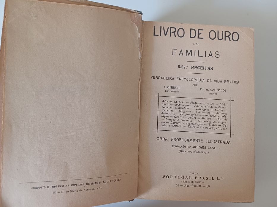 Livro de Ouro das Familias - 5577 Receitas