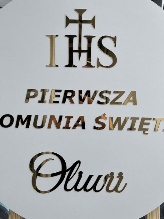 Tablica komunijna ze sztalugą