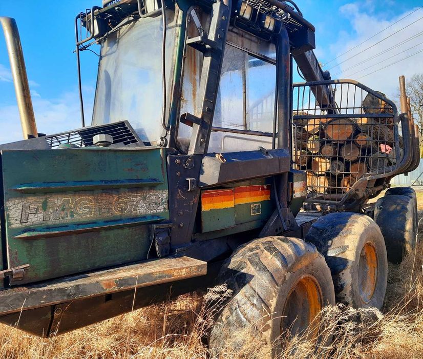 FMG 678 forwarder CZĘŚCI  wózek przyczepa z kłonicami silnik perkins