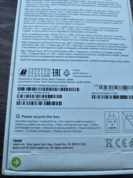 Iphone 16 pro 128GB