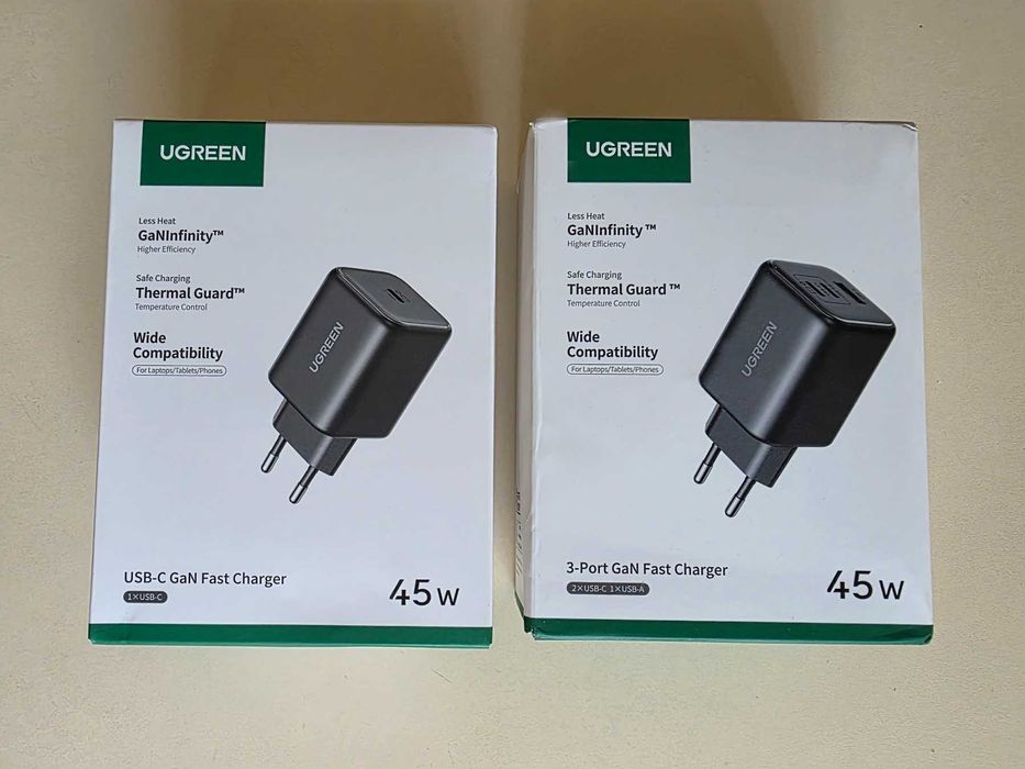 Ugreen 100W gan зарядка телефон айфон зарядне в прикурювач 130W югрін