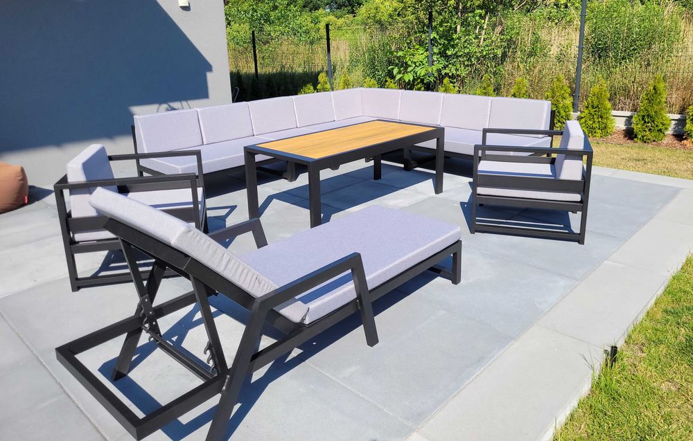Producent Meble modułowe ogrodowe narożnik na taras aluminium 100% produkt PL + wysyłka gratis