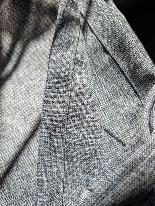 Сірі штори льон, мішковина, 2 комплекти