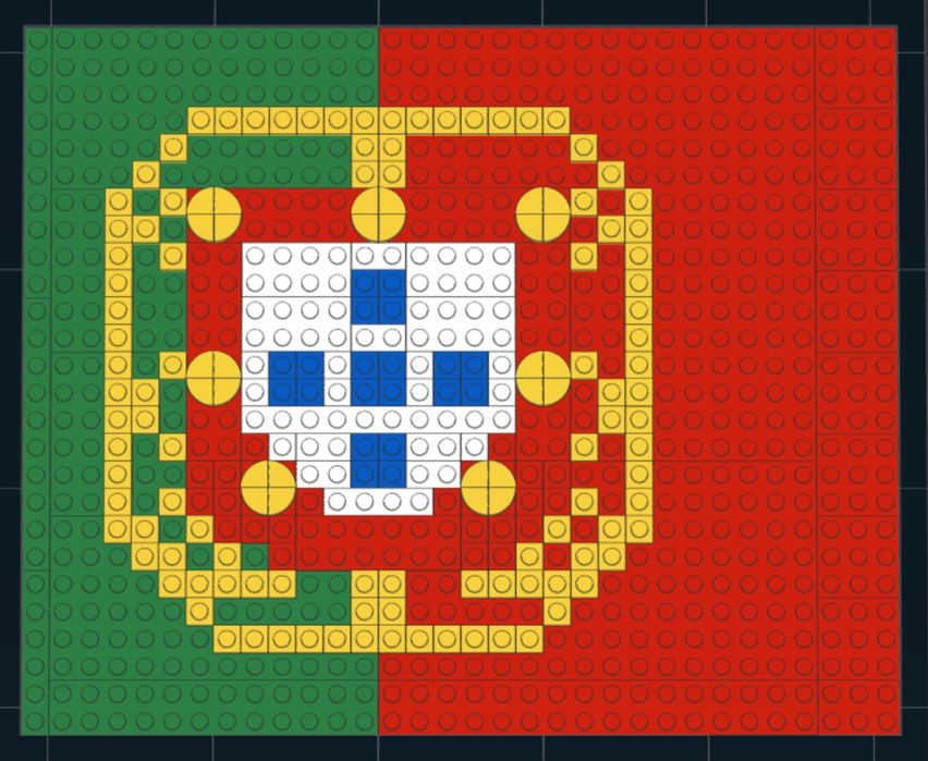 Bandeira de Portugal com Moldura