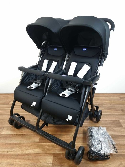 NOWY Wózek spacerowy podwójny Chicco OHlala Twin czarny bliźniaczy