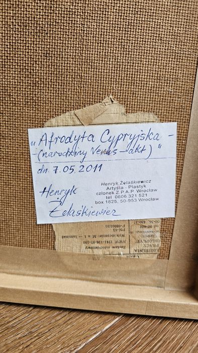 Henryk Żelaśkiewicz - Afrodyta Cypryjska  obraz olejny AKT