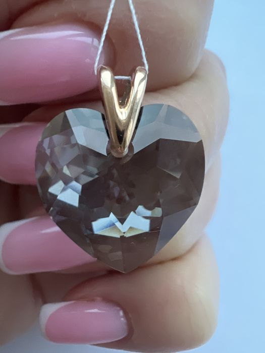 Золотой кулон сердце вес 3,35 красное золото 585 проба