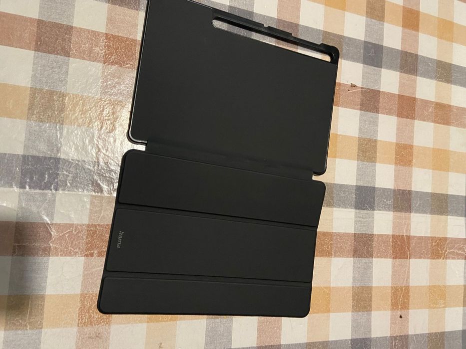 capa livro cor preta Galaxy tab s7 fe e S7 plus marca Hama