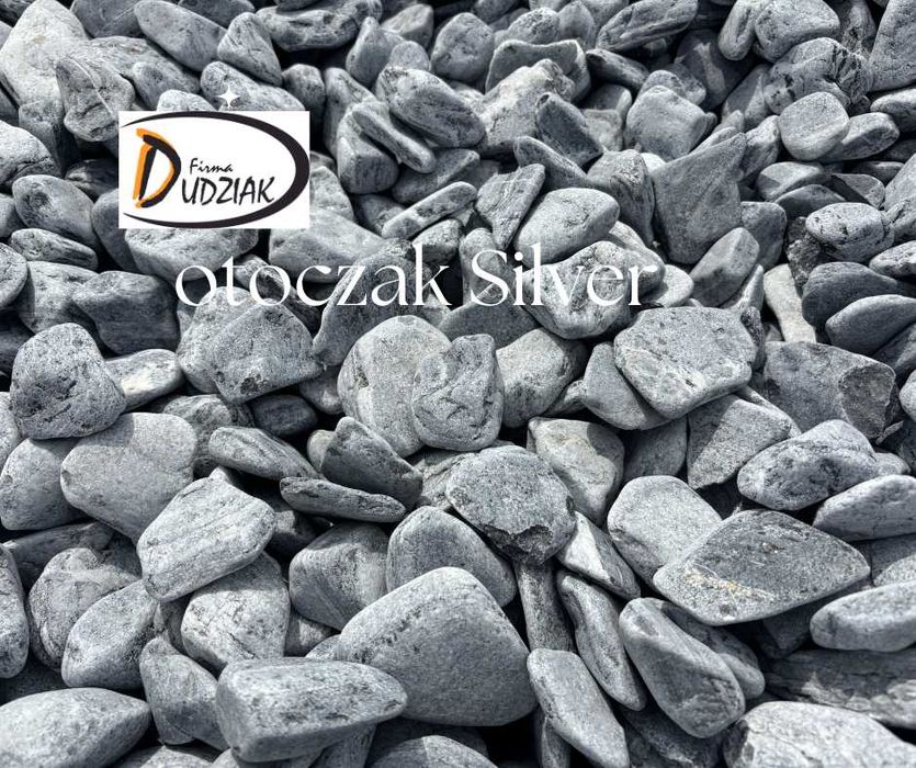 Szary kamień do ogrodu otoczak Silver