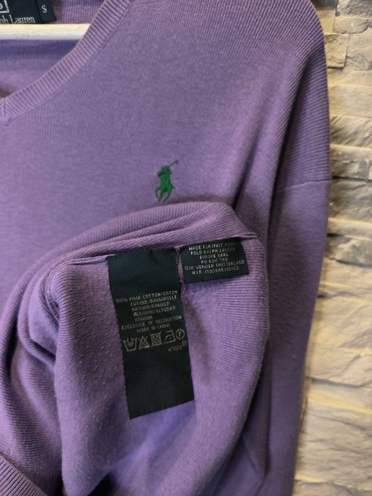 Sweter Polo Ralph Lauren Serek Fioletowy Logo Basic