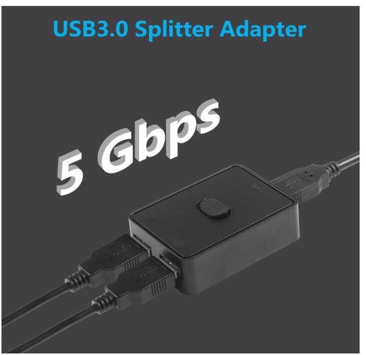 Przełącznik USB 3.0 adapter KVM USB, dwukierunkowy przełącznik 2 w  1