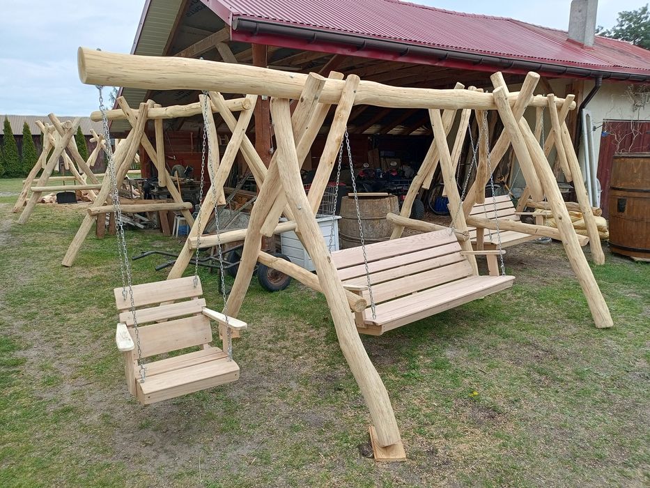 Huśtawka dębowa -Grube bale- Transport-Najtaniej