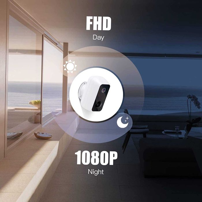 Câmara de vigilância 1080P wifi IR exterior com bateria 11500mAh