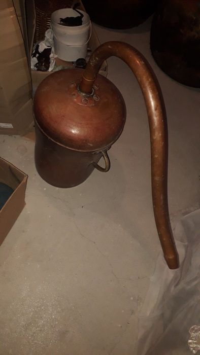Peças em cobre de  alambique e outras