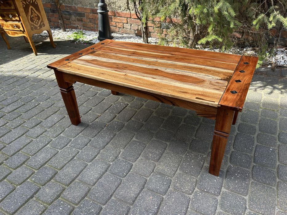 Stylowa Ława Kolonialna Stolik Kawowy Loft Lite Drewno ! Po Renowacji