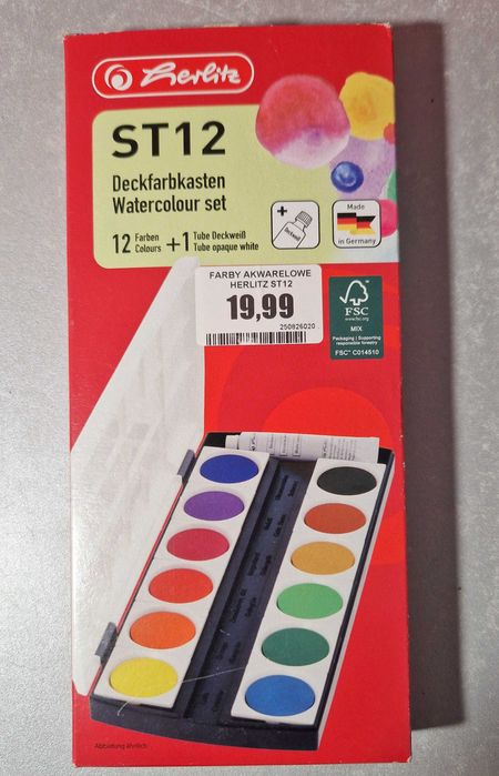 Farby akwarelowe  HERLITZ ST12
