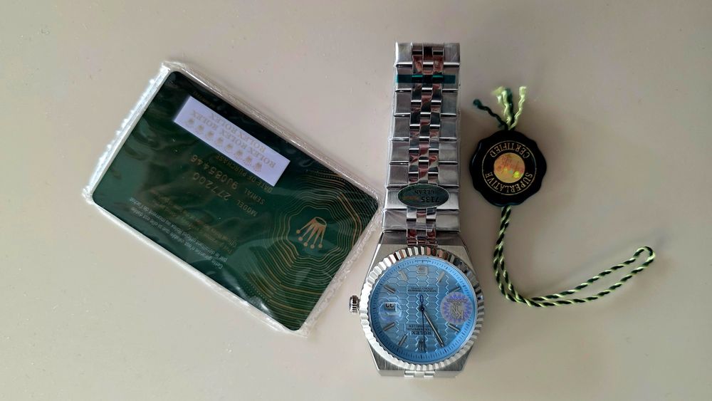 Rolex Land-Dweller 40 mm, nowy ofoliowany kolor Tiffany Wysyłka GRATIS