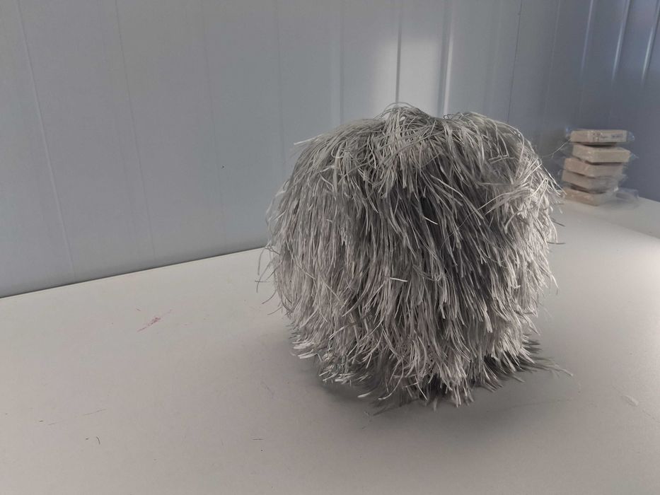 K059 Peruka Biała Szara Afro Długie Włosy Stroje Karnawałowe