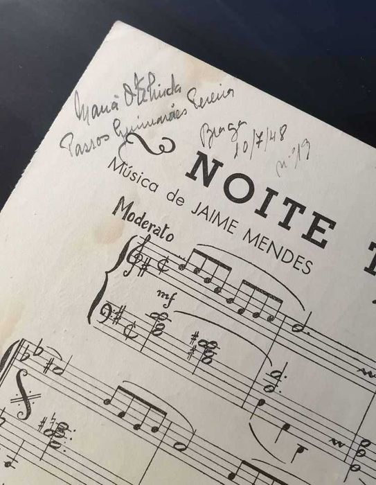 Pauta de música antiga dos anos 40 - A menina da Rádio