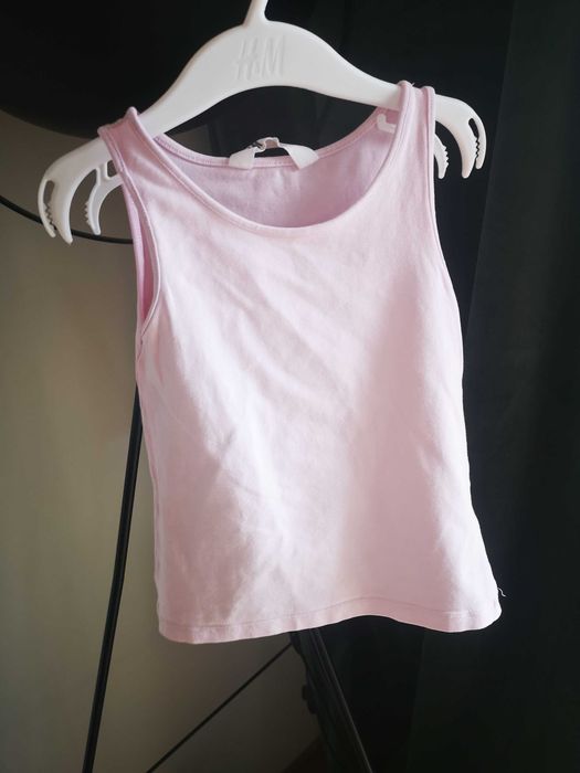 H&M różowy top podkoszulka jasny róż 98/104 cm 2-4 lata