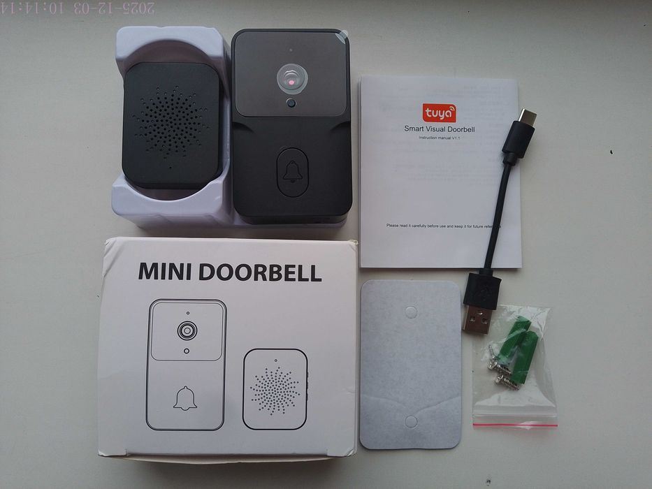 Беспроводной Wi-Fi дверной звонок с камерой Tuya Alexa Google