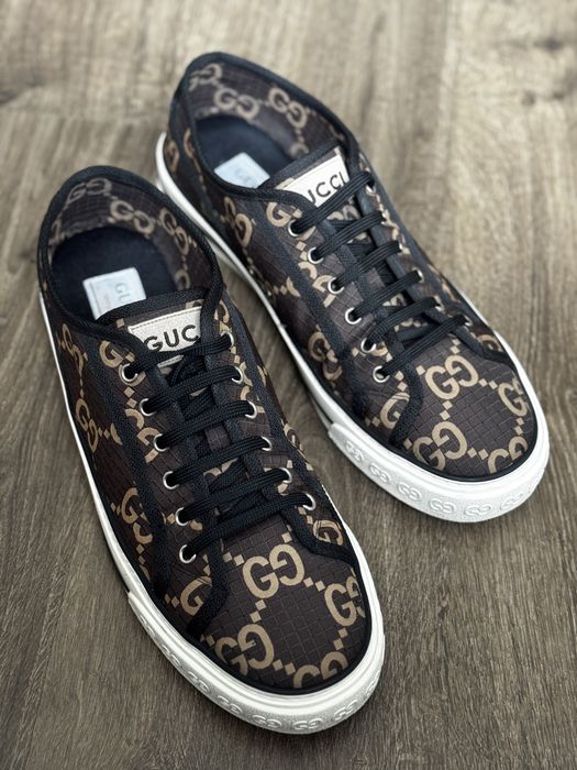 Gucci Tennis 1977 Low 'GG Monogram - Ebony Beige кеди чоловічі