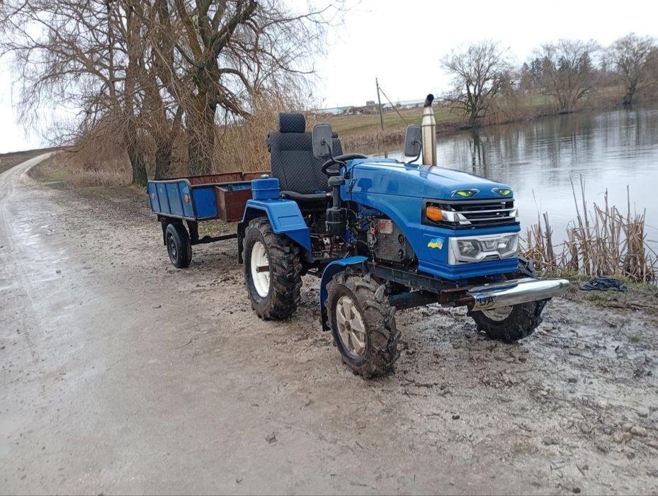 Трактор зубр Т25 +фриза та прицеп, міні трактор, мото трактор зубр